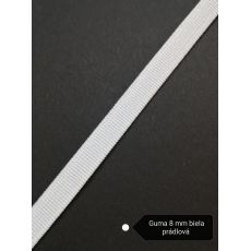 Guma 8 mm biela prádlová